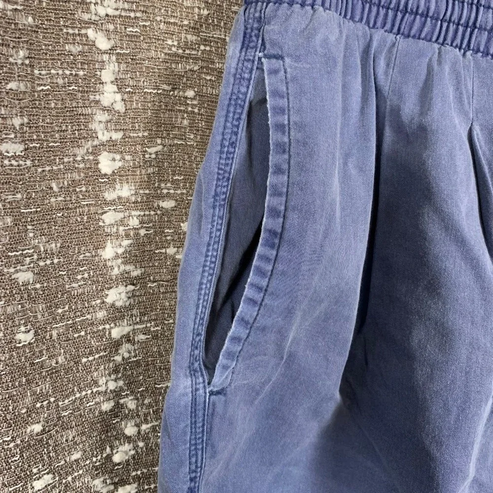 VTG Eddie Bauer Black Label Mens Medium Blue Deck Shorts Elastic Waist 90s